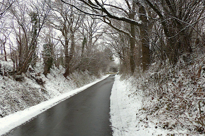 Schnee in der Springstraße