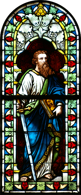 Kirchenfenster Apostel Paulus