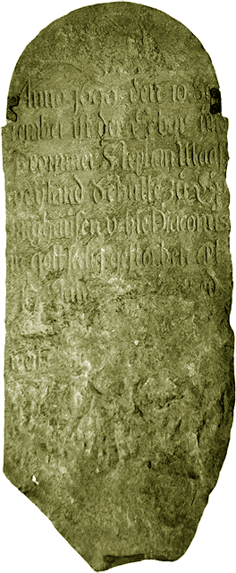 Grabplatte im Vorraum der St. Matthias Kirche zu Meiningsen