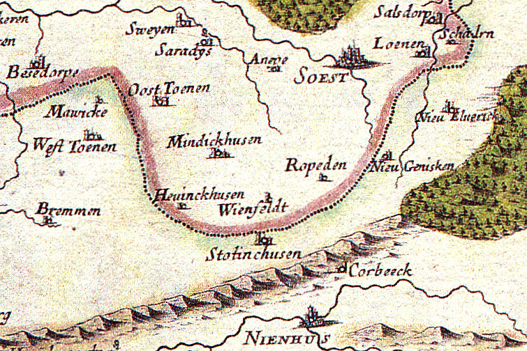Kartenausschnitt 1681