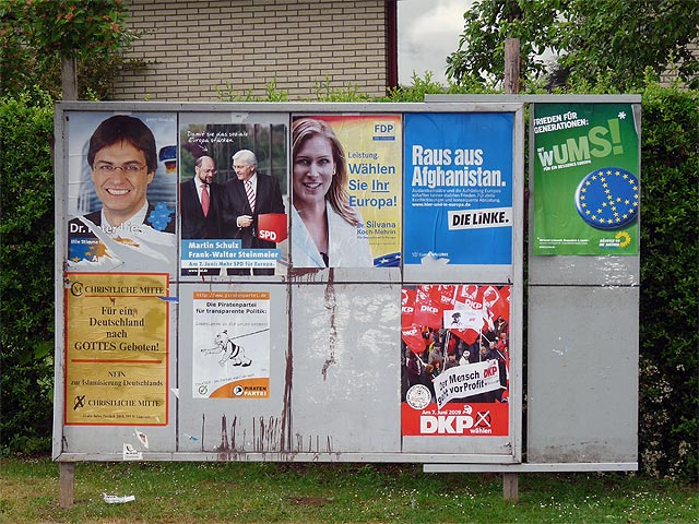 Wahlplakate zur Europawahl 2009