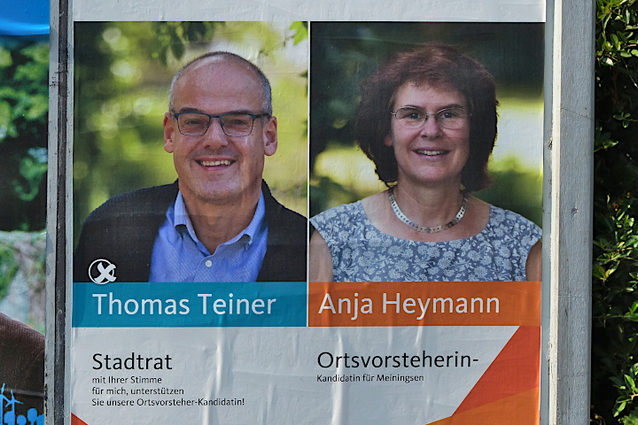 Anja Heymann auf Wahlplakat